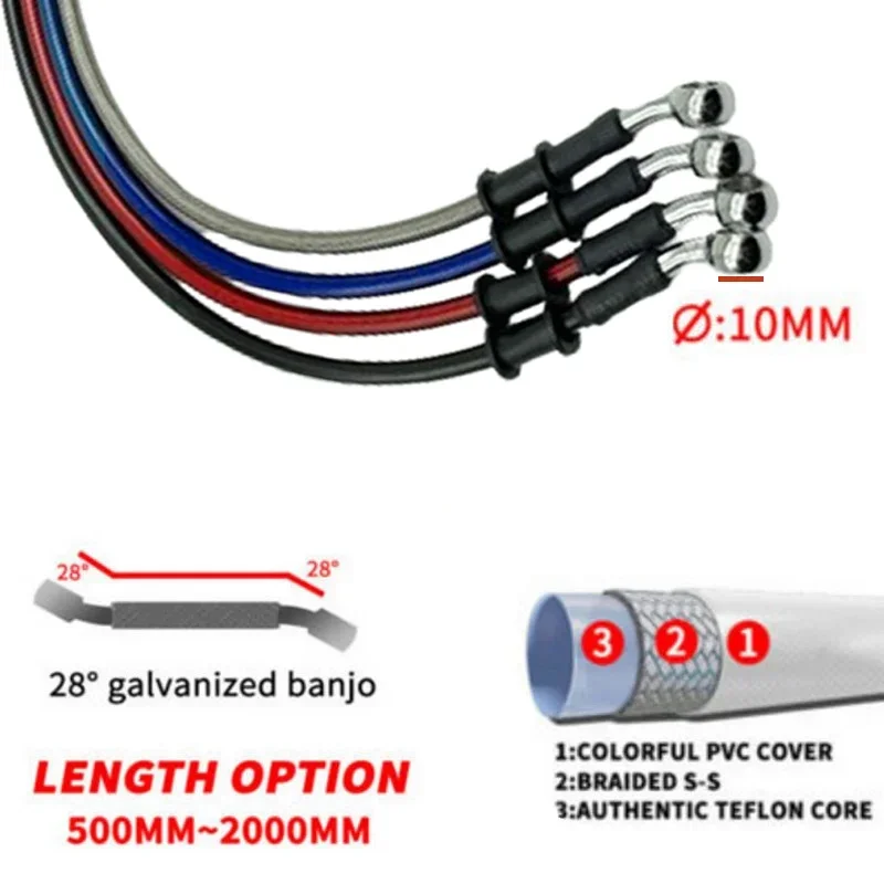 2X Universel 30cm-220cm 28 °   - Motorcycle Brake Cable avis et prix