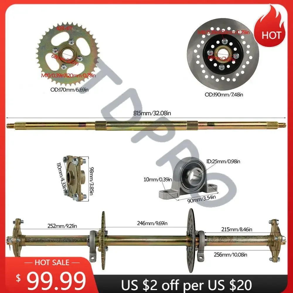 TDPRO-Kit d'Essieu Arrière de  - Brake Rotor avis et prix